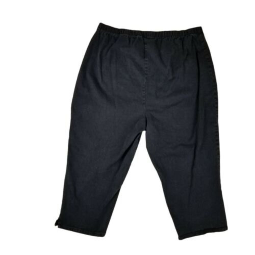 Vintage CST Sport Cropped Pants plus Sz 24W Black Elastic Waist Stretch Comfort